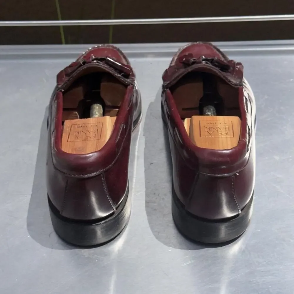 G.H. bass Co Weejuns Burgundy Leather Loafers with Tassel - Size 9 1/2 D
